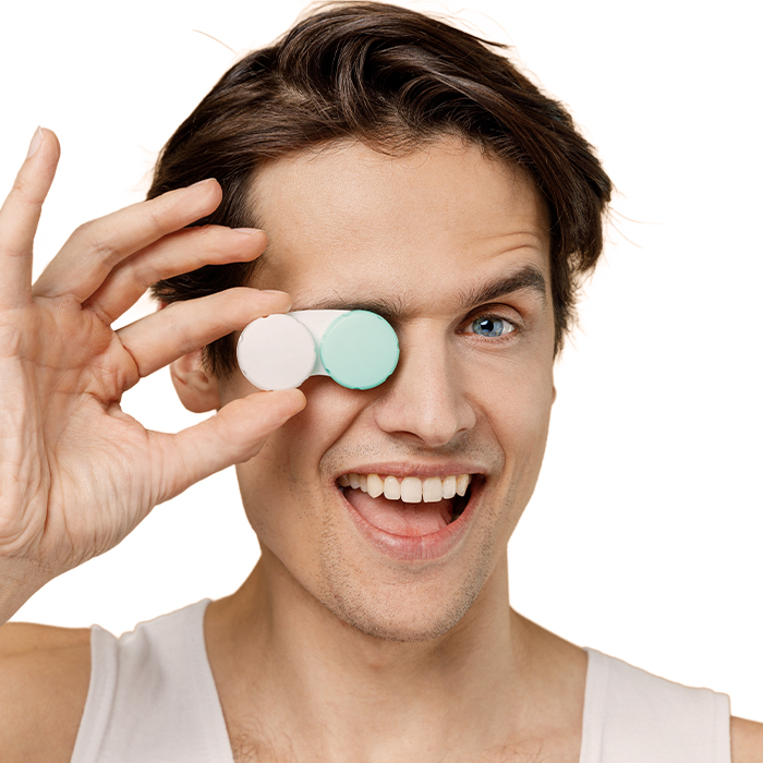 Lens Care Page Circle Image Male Lens Case Holder